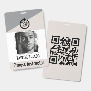 Badge Logo personnalisé et code QR Entreprise Personnali