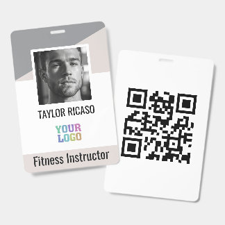 Badge Logo personnalisé et code QR Entreprise Personnali