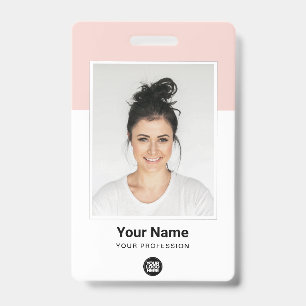 Badge Logo personnalisé Photo grand format Nom de l'empl