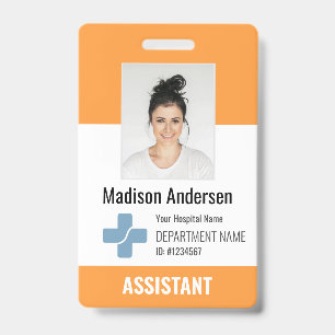 Badge Logo personnel de l'hôpital personnalisé et ID p