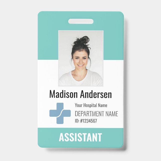 Badge Logo personnel de l'hôpital personnalisé et ID pho (Avant)