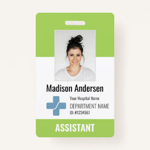 Badge Logo personnel de l'hôpital personnalisé et ID pho