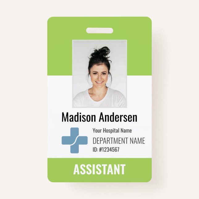 Badge Logo personnel de l'hôpital personnalisé et ID pho (Devant)