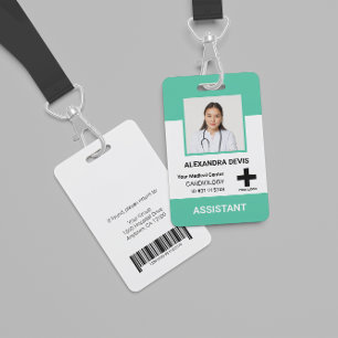 Badge Logo personnel de l'hôpital personnalisé et ID pho
