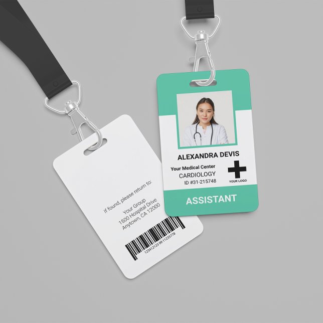 Badge Logo personnel de l'hôpital personnalisé et ID pho (Créateur téléchargé)