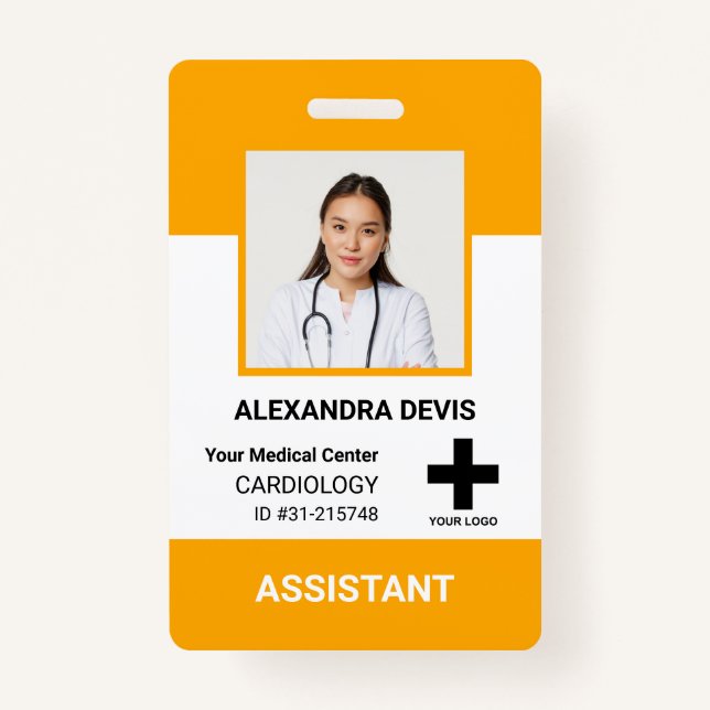 Badge Logo personnel de l'hôpital personnalisé et ID pho (Devant)