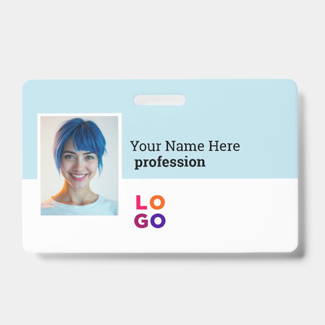 Badge Logo, Photo, Code Qr, Nom (Avant)