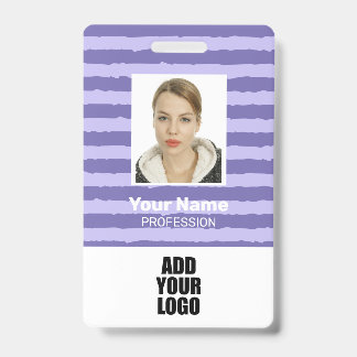 Badge Logo photo de l'employé et code-barres - ID de ban