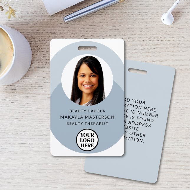 Badge Logo Photo ID bleu (Créateur téléchargé)