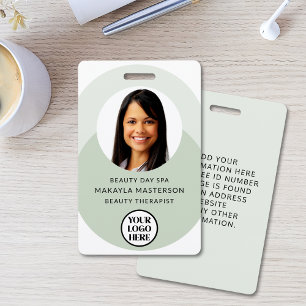 Badge Logo Photo ID Sage Green