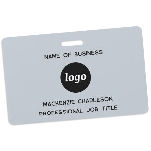 Badge Logo Professionnel Business Blue Nom