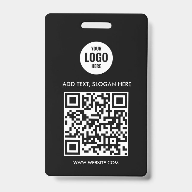 Badge Logo Professionnel Professionnel Simple Blanc (Avant)