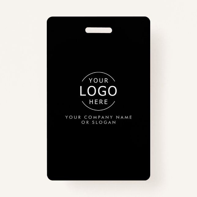 Badge Logo propre Carte de visite moderne chic avec code (Devant)
