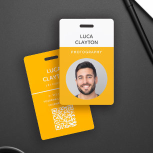 Badge Logo QR code photo professionnel de style moderne