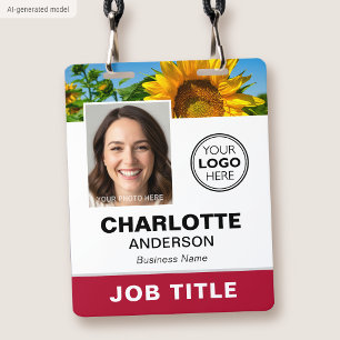 Badge Logo QR rouge personnalisé pour entreprise de phot