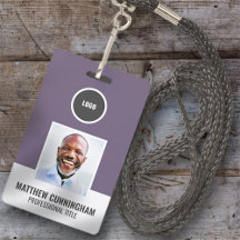 Logo rond couleur moderne Nom de l'employé Code ba