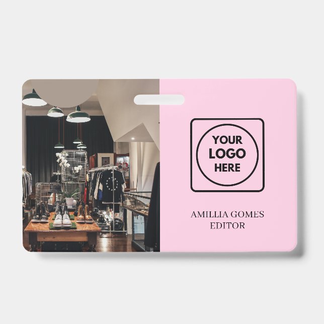 Badge Logo Rose Moderne | Conception d'identité du perso (Avant)