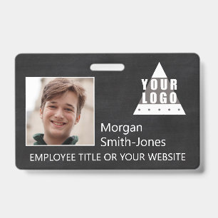 Badge Logo Tableau Noir Entreprise Branchée Photo d'Empl