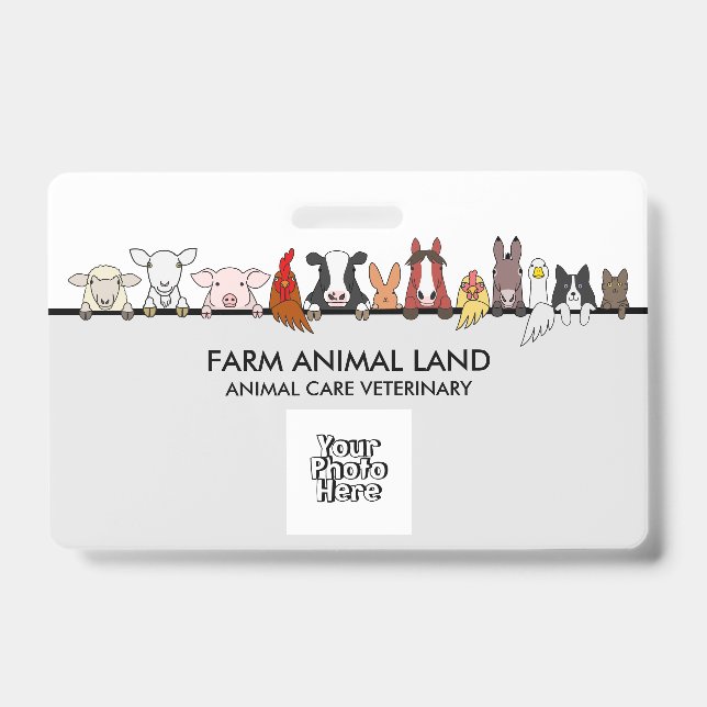 Badge Logo Vétérinaire Animaux Ferme Vache (Avant)