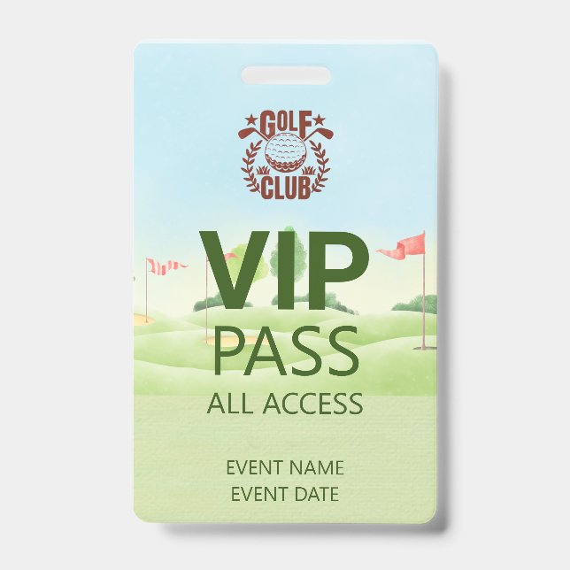 Badge Logo VIP PASS Golf Club League (Face)