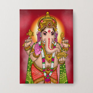 Badge Lord Ganesha Button