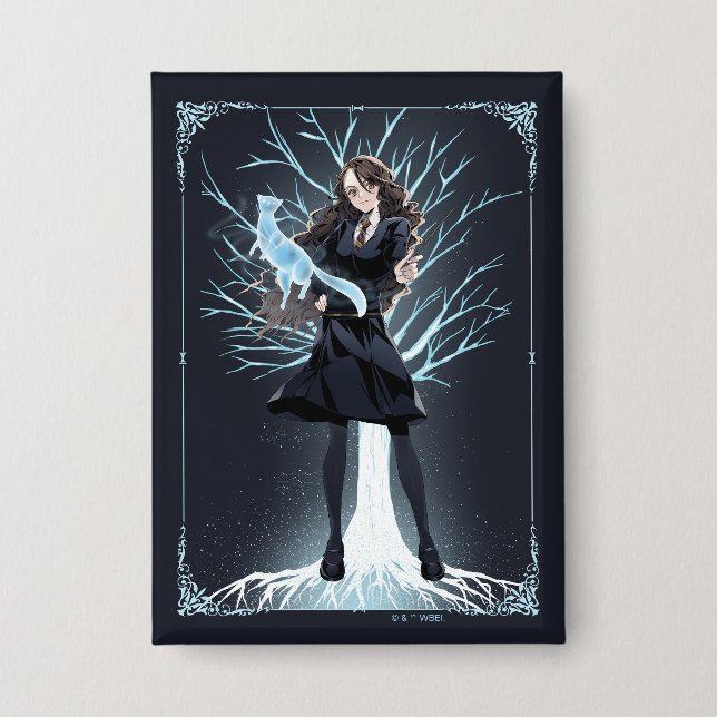 Badge L'Otter Patronus d'Anime Hermione Granger (Recto)