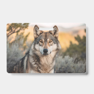 Badge Loup dans la nature