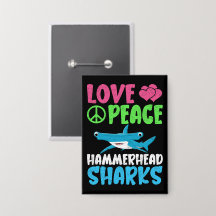 Love Peace Hammerhead Sharks mignonette Sea Animal