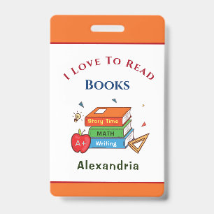 Badge Love To Read Books Reader Lecture Personnaliser