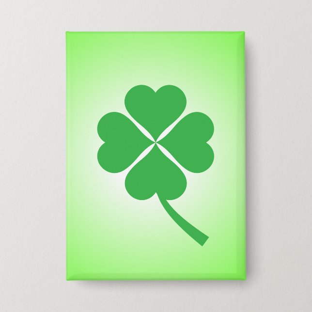 Badge Lucky Four Leaf Shamrock Design-87906 (Recto)