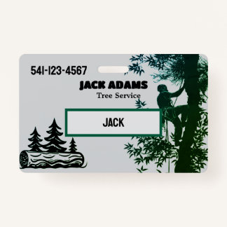 Badge Lumberjack Tree Service Business Card