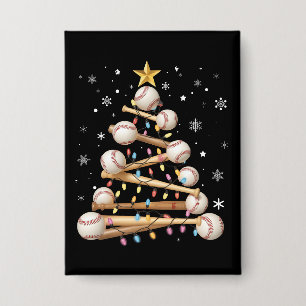 Badge Lumière de sapin de Noël de baseball amateur de sp