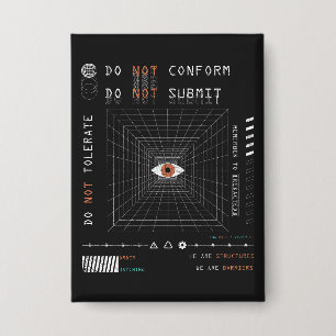 Badge L'Watcher - Techno-Brutalist Streetwear Design