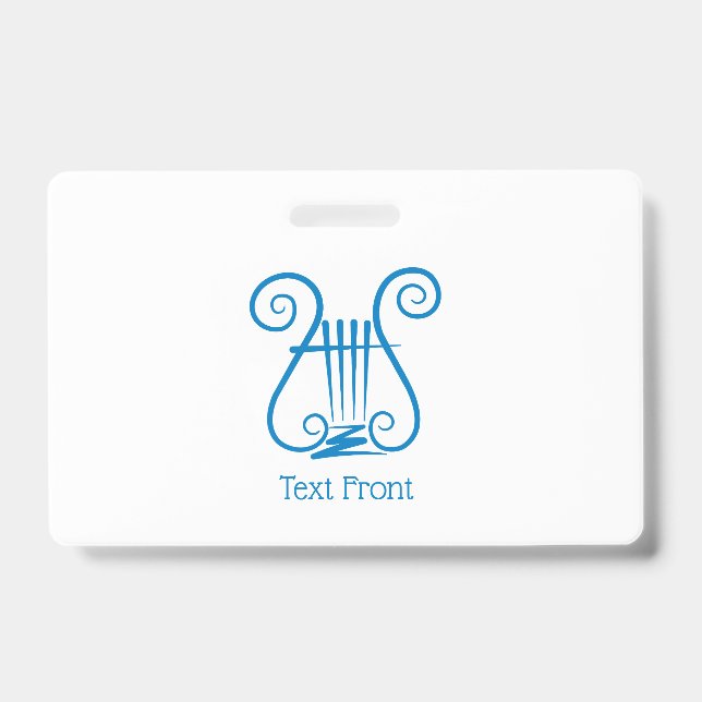 Badge Lyre Bleue (Avant)