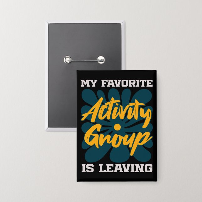 Badge Ma Activité Favorite Est De Partir - Introverti Dr (Recto/Verso)