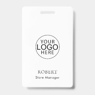 Badge Magasin de logo d'entreprise simple personnalisé p