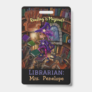 Badge Magie dans la bibliothèque 'La lecture est magique
