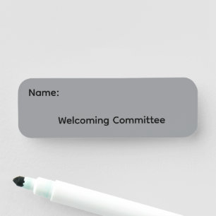 Badge Magnétique Réutilisable avec Nom à Effacemen