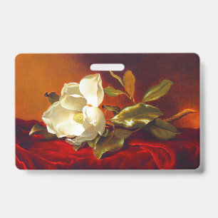 Badge Magnolia sur martin johnson heade en velours rouge