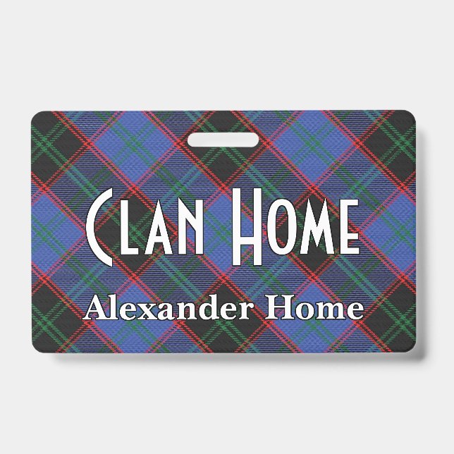 Badge Maison du clan Snappy Hume tartan (Avant)