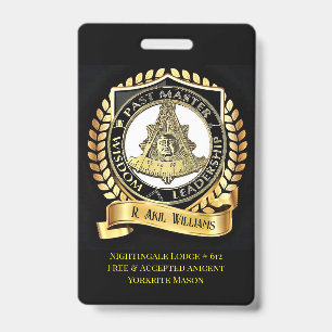 Badge Maître du passé/ Templier
