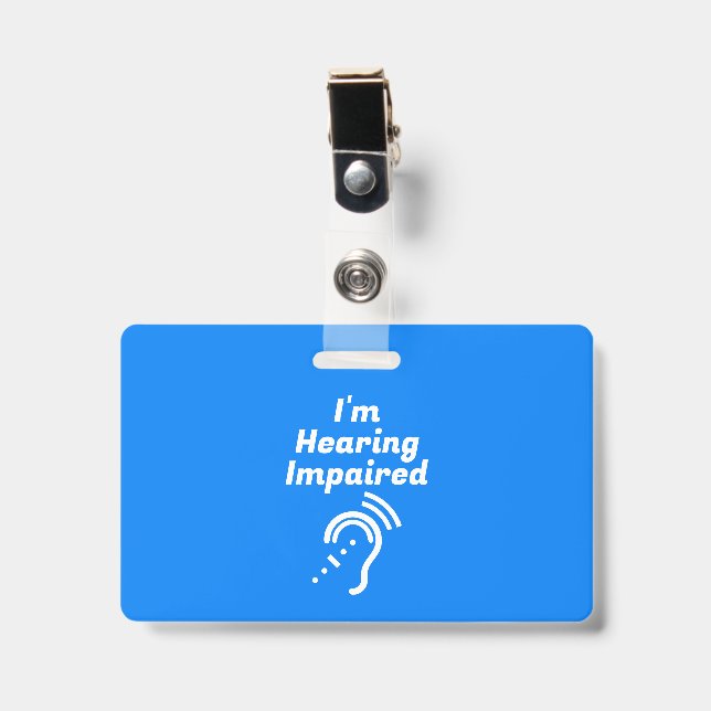 Badge Malentendant, Veuillez Être Patient (Avant avec clip)