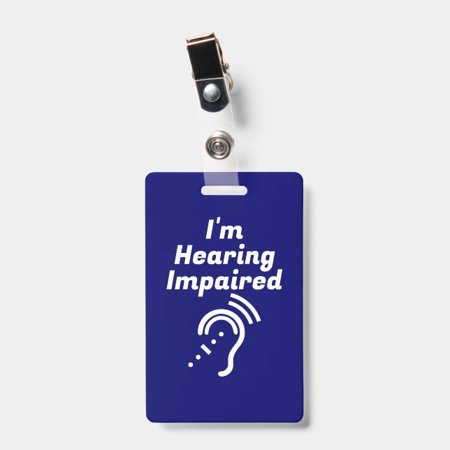 Badge Malentendant, Veuillez Être Patient (Avant avec clip)