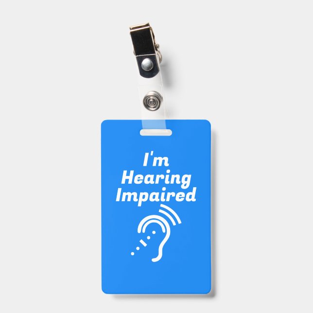 Badge Malentendant, Veuillez Être Patient (Avant avec clip)