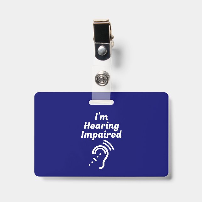 Badge Malentendant, Veuillez Être Patient (Avant avec clip)