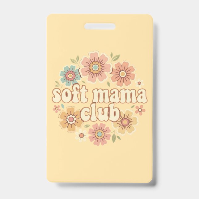 Badge Maman Gentille Coquette Arc Floral Design (Avant)
