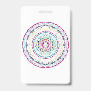 Badge mandala coloré