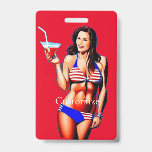 Badge Mannequin de fitness en bikini patriotique Thunder