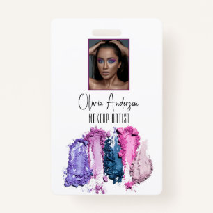 Badge Maquillage moderne Beauty Swatch Artiste Numéro d'
