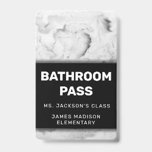 Badge Marbre Noir et Blanc Retour au Salle de Bain Scola